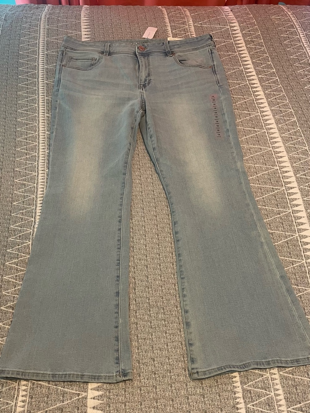 American Eagle Kick Boot Light Blue Flared Women's Jeans 18S NWT